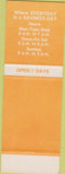 Matchbook Cover - Savmor Super Markets Cleveland OH SAMPLE