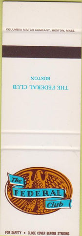 Matchbook Cover - Federal Club Boston MA SAMPLE