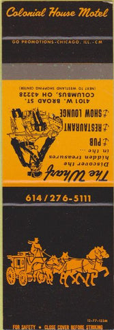 Matchbook Cover - The Wharf Columbus OH pirate SAMPLE
