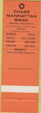 Matchbook Cover - Chase Bank  Ponce Rio Piedras Santurce San Juan Puerto Rico