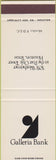Matchbook Cover - Galleria Bank Houston TX SAMPLE