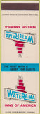 Matchbook Cover - Waterama Inns of America
