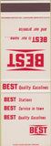Matchbook Cover - Best oil gas SAMPLE