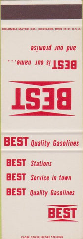 Matchbook Cover - Best oil gas SAMPLE
