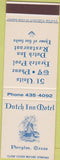 Matchbook Cover - Dutch Inn Motel Perryton TX SAMPLE