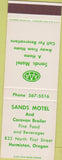 Matchbook Cover - Sands Motel Hermiston OR SAMPLE