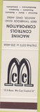 Matchbook Cover - Machine Controls Corp Mentor OH SAMPLE