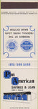 Matchbook Cover - Pan American Savings Loan SAMPLE