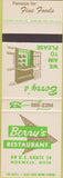 Matchbook Cover - Berry's Restaurant Norwalk OH SAMPLE
