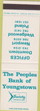 Matchbook Cover - Peoples Bank of Youngstown OH SAMPLE