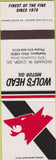 Matchbook Cover - Wolf's Head Motor Oil Nashport OH SAMPLE