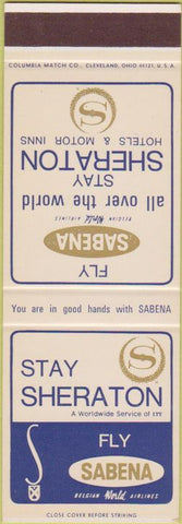 Matchbook Cover - Sabena Belgian World Airlines SAMPLE Sheraton