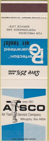 Matchbook Cover - Atsco Air Tools Willoughby OH SAMPLE