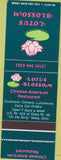 Matchbook Cover - Lotus Blossom Chinese Restaurant Niles OH SAMPLE