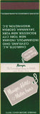 Matchbook Cover - Manger Hotels Savannah GA Cleveland OH Rochester NY SAMPLE