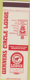Matchbook Cover - Winners Circle Lodge Del Mar CA SAMPLE