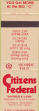 Matchbook Cover - Citizens Federal Savings Fort Pierce Stuart FL SAMPLE
