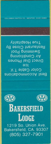 Matchbook Cover - Bakersfield Lodge Bakersfield CA SAMPLE