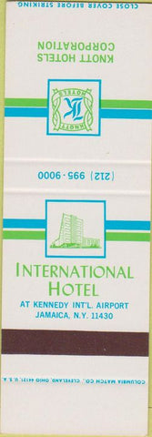 Matchbook Cover - Knott Hotels Corp Jamaica NY JFK Airport SAMPLE