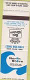 Matchbook Cover - North Shore Best Western Lake Coeur D Alene ID SAMPLE