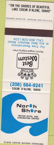 Matchbook Cover - North Shore Best Western Lake Coeur D Alene ID SAMPLE