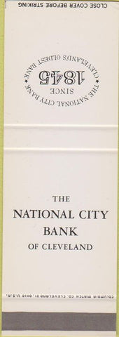 Matchbook Cover - National City Bank of Cleveland OH SAMPLE