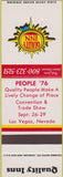 Matchbook Cover - Quality Inn Las Vegas NV SAMPLE