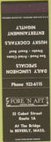 Matchbook Cover - Fore N Aft Oyster House Beverly MA SAMPLE