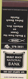 Matchbook Cover - Delray Beach Bank FL