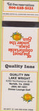 Matchbook Cover - Quality Inn Lake Wright Norfolk VA SAMPLE