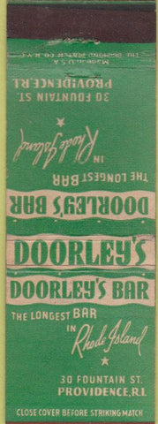 Matchbook Cover - Doorley's Bar Providence RI WEAR