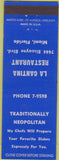 Matchbook Cover - La Cantina Restaurant Miami FL