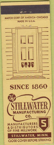 Matchbook Cover - Stillwater Manufactruing MN Millwork
