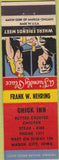 Matchbook Cover - Chick Inn Mason City IA