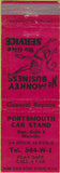 Matchbook Cover - Portsmouth NH Cab Stand WEAR