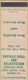 Matchbook Cover - Buffalo Grill Deli Buffalo WY