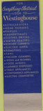 Matchbook Cover - Westinghouse Bollman Electric Appliances
