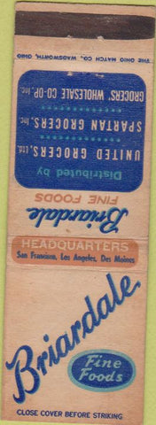 Matchbook Cover - Briardale Fine Foods Los Angeles CA grocery WEAR