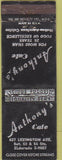 Matchbook Cover - Anthony's Cafe New York City WEAR