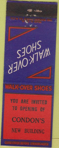 Matchbook Cover - Walk Over Shoes Condon's