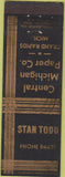 Matchbook Cover - Central Michigan Paper Co Grand Rapids MI
