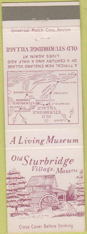 Matchbook Cover - Old Sturbridge Village MA