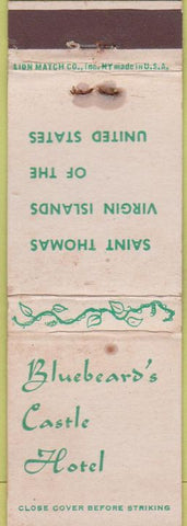 Matchbook Cover - Bluebeard's Castle Hotel Saint Thomas Virgin Islands WORN