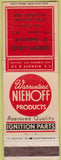 Matchbook Cover - Niehoff Ignition Products Providence RI WEAR