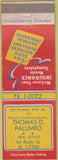 Matchbook Cover - Thomas Palumbo Insurance Providence RI? WEAR