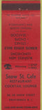 Matchbook Cover - Snow St Cafe Restaurant Providence RI