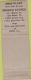 Matchbook Cover - Peoples Laundry Dry Cleaning Waukegan IL Zion