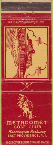 Matchbook Cover - Metacomet Golf Club East Providence RI