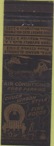 Matchbook Cover - Round Up Room Los Angeles CA Hollywood WEAR cowboy