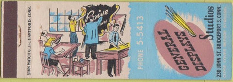 Matchbook Cover - Central Displays Studios Bridgeport CT
